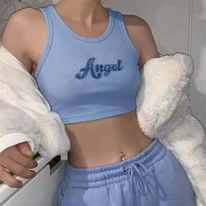 Camiseta sin mangas ecológica | Camisa de mujer elástica para el hogar, viajes y estilo activo - Product Image 4