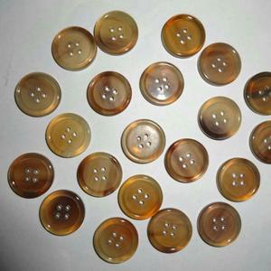 Custom Made Natural Horn Buttons Available in <b>Assorted</b> Sizes and Custom Engraving in Shades of Brown Colour for Stores. - Product Image 2