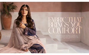 ชุดสูทผ้าชีฟองปักลายสำหรับสุภาพสตรีคอลเลคชั่น2024 Ramsha ชุดอินเดียและปากีสถาน - Product Image 4