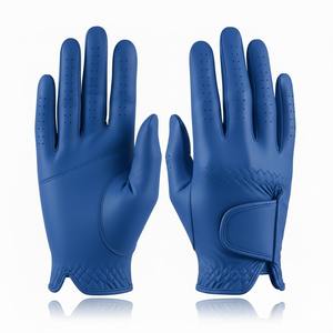 Gants de golf pour main gauche et droite, doux, entièrement bleu clair, cuir véritable indonésien, antidérapants, légers - Product Image 4