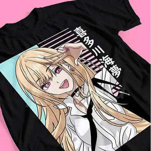 T-shirt Anime Kitagawa Marin en jersey 100% coton avec décoration logo - Product Image 4