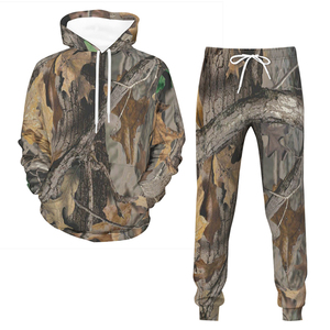 Sweat à capuche et survêtement imprimés 3D d'hiver pour hommes 100% coton à manches longues Jogging 2 pièces Streetwear imperméable - Product Image 3