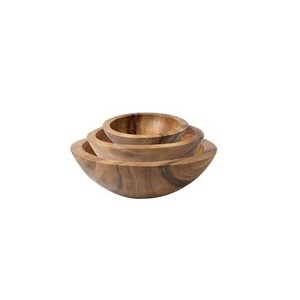 Handmade Natural Real Wood Salad <b>Bowl</b> <b>Ceramic</b> Polish Technique Root Carved Wood for Candy <b>Serving</b> Wholesale Order Available - Product Image 5