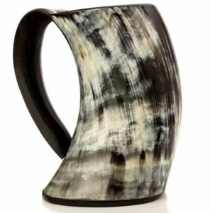 Jarl Design Polished Natural Viking Drinking Horn <b>Mug</b> Most Popular Exotic Indian Art <b>Christmas</b> Gifts Religious Animal Craft - Product Image 3