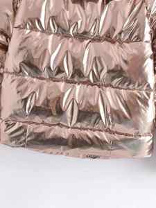 Chaqueta Cortavientos Personalizable al por Mayor, Chaqueta Acolchada con Cremallera Lateral y Bolsillos para Hombre, con Acabado Brillante - Product Image 6