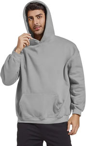 Sudaderas con Capucha de Forro Polar para Hombre, Suéter de Algodón, Estilo Corto, Sudadera con Capucha, Color Sólido, Manga Larga, Holgada, Estilo Urbano - Product Image 3