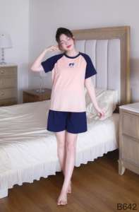 Conjunto de ropa de maternidad de algodón suave, elástico en 4 direcciones, transpirable y absorbente del sudor con estampado afilado, ropa informal B642 - Product Image 3