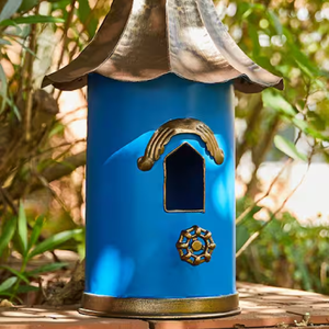 Maison d'oiseau multi-compartiments en métal coloré en gros | Villa d'oiseau de jardin extérieur décoratif au prix de gros - Product Image 4