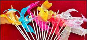 Varitas de cinta de boda con campanas, evento de fiesta, cinta de despedida, palos de campana Phera, Varita DE BODA Ghungroo con campana de sonido - Product Image 4