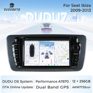 DUDUAUTO DUDU7 <span class=keywords><strong>Radio</strong></span> Multimedia para Auto con Android, Estéreo para Auto, Navegación GPS, Reproductor Carplay, Unidad Principal para Seat Ibiza 2009-2013 de 7 Pulgadas - Product Image 1