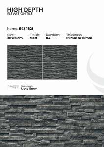 Paredes de Elevación Residenciales de Diseño, Elaboradas con Paneles de Azulejos de Porcelana Mate de Alta Densidad de 300x600 mm - Product Image 2