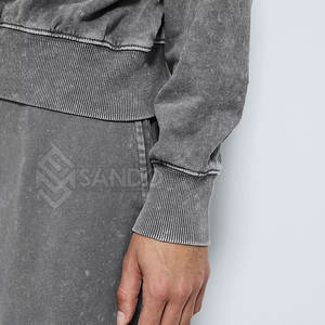 Logo personnalisé coupe-vent survêtement en coton polyester délavé à l'acide dernière conception tenue décontractée grande taille pour femmes - Product Image 6