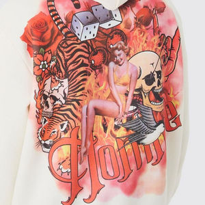 Sudadera con capucha con patrón lavado ácido Retro para hombre de marca personalizada Nueva tendencia Estampado en polar Temporada de invierno Talla 3XL sin cordón - Product Image 3