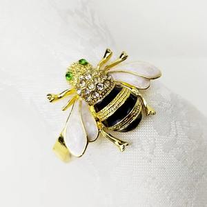 Servilletero con diseño de abeja, accesorio elegante de decoración de Mesa para el hogar, comedor, boda y fiesta, aspecto elegante inspirado en la naturaleza y encantador - Product Image 4