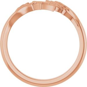 Rose Gold 18K Plated Angel Wings Cluster <b>Ring</b> Fashionable Trendy Eternity Inlay with Christian Religious Theme Perfect Gift - Product Image 2