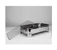 Barbecue de table en acier inoxydable de luxe, robuste, design moderne réglable, grande surface de cuisson, écologique, personnalisable