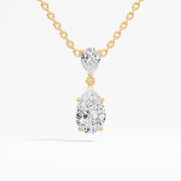 Collier Pendentif Chrétien Moderne VABS DIAMOND 2.96 Ctw en Or Bicolore 14K/18K et Argent Plaqué Rhodium pour Femme avec Moissanite
