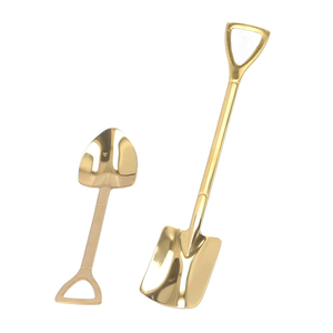 ช้อนทองเหลืองช้อนตักไอศกรีมขัดเงาสีทองเครื่องใช้บนโต๊ะอาหาร - Product Image 4