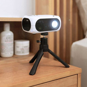 OVROOM Compact Mini Projector 2700LUX 50ANSI Lumens Home Appliance with <b>Stand</b> and Wireless Display - Product Image 6