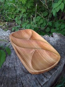 Bandeja de servicio rectangular de madera de diseño ABAJO Acabado natural Tamaño estándar para el hogar y la boda Bandeja de servicio de comida hecha a mano - Product Image 4