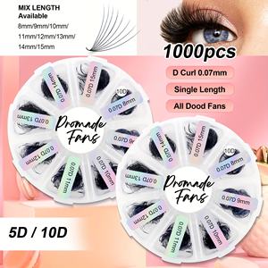 ขนตาต่อขนตาปลอมแบบหลวมที่ทำไว้แล้ว3D 0.05 0.07 14D 6D 20D CC Curl SUPP ป้ายส่วนตัว - Product Image 4