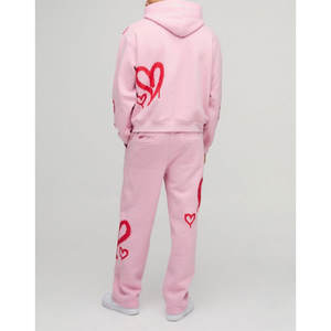 2025 ensembles de survêtements pullover décontractés pour hommes Service OEM 2 pièces 100% survêtements respirants en molleton de coton - Product Image 2