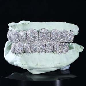 VVS Moissanite โรสโกลด์หรูหรา gillz 8x8ฟันเครื่องประดับ - Product Image 1