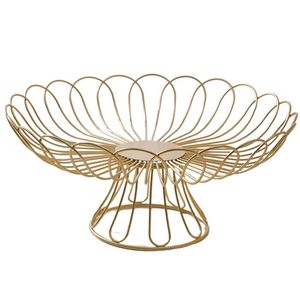 Cesta de Frutas y Cubo de Metal Color Dorado con Diseño de Piña, Accesorios de Cocina Modernos y Contemporáneos para Mesa - Product Image 2