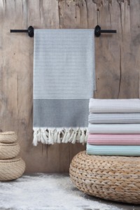 100% Cotton <b>Stripe</b> Peshtemal 95*180 cm 320 Gr Turkish Beach Bath Hammam Spa Sauna Yoga <b>Towel</b> From Turkey - Product Image 2