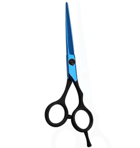 Top Quality Barber <b>Hair</b> <b>Cutting</b> <b>Scissors</b> Blue Color Barber <b>Hair</b> Salon Metal Steel <b>Scissors</b> With Adjustable Finger Rest - Product Image 6