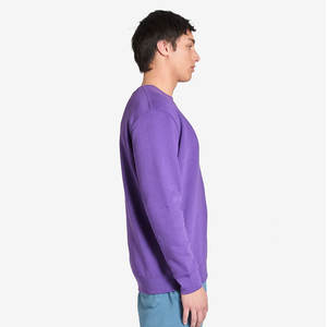 Sweat-shirt en polaire décontracté pour homme, vente en gros, uni, violet, pull unisexe, sweat-shirt pas cher - Product Image 2