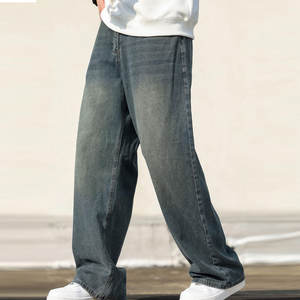 Pantalon baggy en denim respirant de qualité supérieure pour hommes Prix de gros Pantalon surdimensionné en denim avec design personnalisé pour hommes - Product Image 6