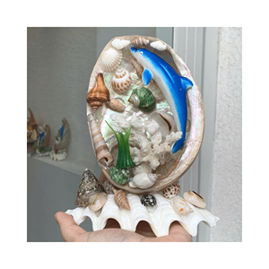 Bol décoratif artisanal en coquillages, matériau : coquillages polis ; usage : décoration de vase ; origine : artisanat vietnamien - Product Image 5