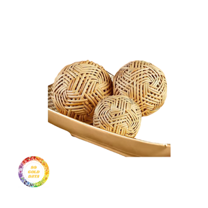 Bolas de ratán natural hechas a mano de Vietnam para decoración del hogar o juguetes para mascotas, tamaños y colores personalizados disponibles para pedidos al por mayor. - Product Image 4