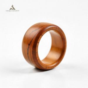 Anillo de Madera de Acacia Natural Rústico Hecho a Mano, Ligero, Personalizable, Unisex, Banda de Madera, Joyería Clásica para Bodas - Product Image 1