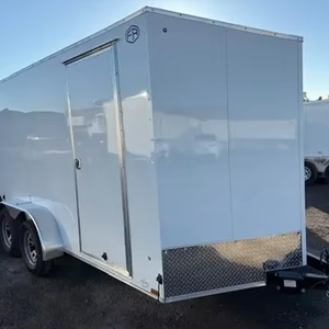 Remolque utilitario cerrado de aluminio con eje tándem 7X14 y puerta tipo granero en venta - Product Image 1