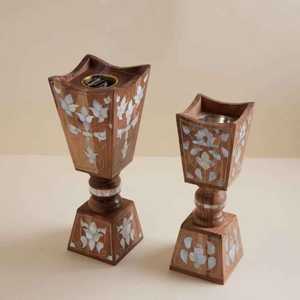 European Look Large Natural <b>Light</b> Pine Wood Bakhoor Burner With Rustic Brown <b>Rope</b> Wrapping For Traditional Living Room Decor - Product Image 6