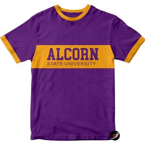 Camiseta Corta de Manga Corta, Corte Holgado y Amplio, Personalizada de la Universidad Estatal de Alcorn, 100% Algodón, Suave, Transpirable, Antiarrugas, de Secado Rápido - Product Image 4