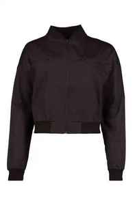 Women's Fall New Style Crop Top <b>Coats</b> Breathable Varsity Jacket with Wool Lining Custom Stand Varsity Jacket Cotton Filled - Product Image 3