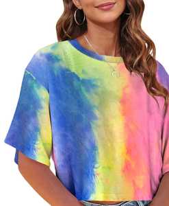 Vêtements pour femmes dernière Offre Spéciale 2025 Summer Female Casual Short Sleeve Plain Crop Top Cotton Women Tees Custom t Shirt Comfort - Product Image 3