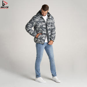 Veste à capuche fine tendance hiver pour hommes, col montant pour l'extérieur, la randonnée et le voyage Logo personnalisé, chaude, sublimation, imperméable et réversible - Product Image 3