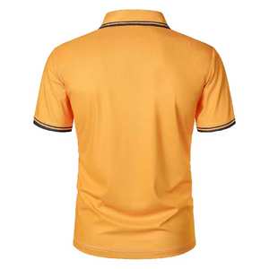 Polo de verano de alta calidad para hombre, camiseta informal bordada de Color sólido, manga corta, Tela con estampado de solapa - Product Image 3