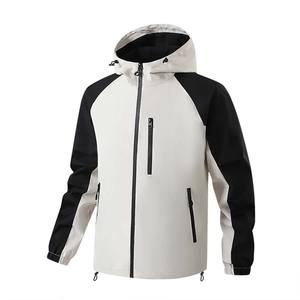 Veste coupe-vent imperméable coupe-vent noir pour homme-Veste coupe-vent printemps automne avec fermeture éclair - Product Image 1