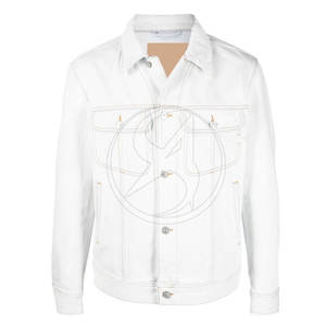 Veste en jean pour homme, de qualité supérieure, avec logo sur le devant, respirante et écologique, en vente en ligne - Product Image 1