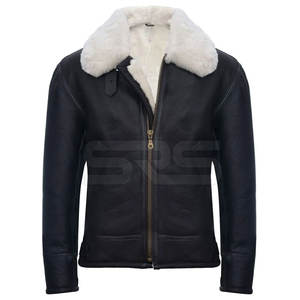 Venta al por mayor último diseño de chaqueta de invierno de los hombres de la mejor calidad de venta superior de los hombres chaqueta de cuero de oveja para la venta en línea - Product Image 1