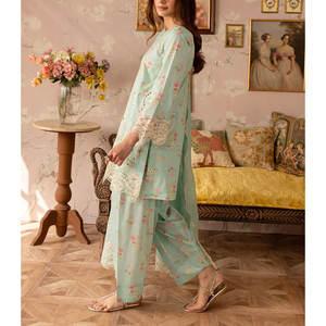 Ensemble Kurta Shalwar Dupatta ethnique 3 pièces, costume brodé haut de gamme pour femmes, ensemble de mode traditionnelle - Product Image 6
