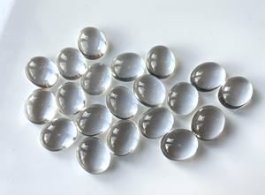 อัญมณีทรงวงรีทรงหลวมหลังเรียบ3X5มม. ถึง10x12มม. สีขาวใสธรรมชาติ - Product Image 4