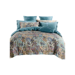 Juego de cama de algodón satinado con funda nórdica de encaje, colores y tamaños personalizados, diseño OEM de lujo, sábanas King & Queen - Product Image 5