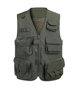 Oem Hombres Sin Mangas Lona Cargo Chaleco Top Transpirable Secado Rápido Multi-Bolsillo Utilidad Invierno Trabajo High Street Style - Product Image 5