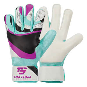 Gants de gardien de but en cuir de haute qualité, personnalisables avec logo, respirants, légers, à séchage rapide, à doigts entiers, avec fermeture auto-agrippante - Product Image 1